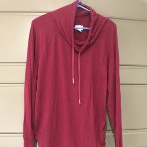Isabel Maternity Burgundy Cowl Neck Sweater Large